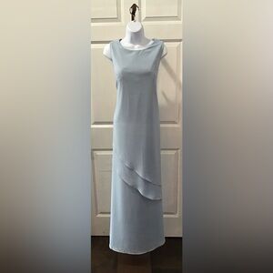 TS COUTURE Sleeveless Light Blue Maxi Dress